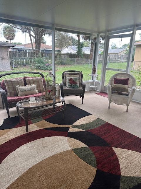 view of sunroom