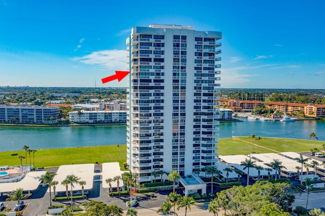 view of property featuring a water view