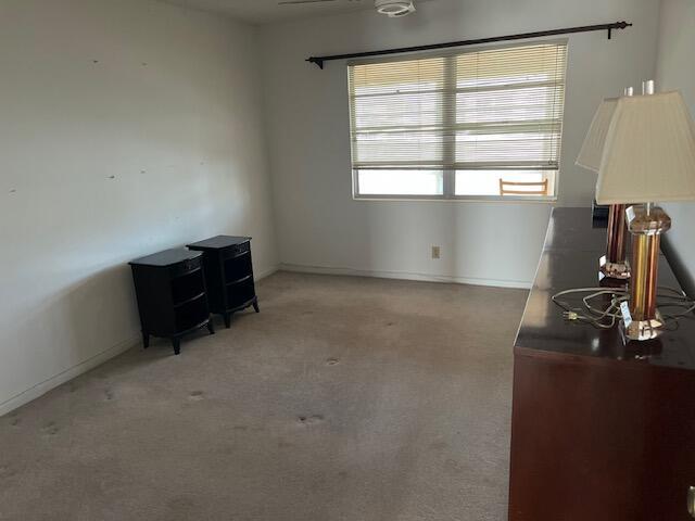 home office with light carpet and plenty of natural light