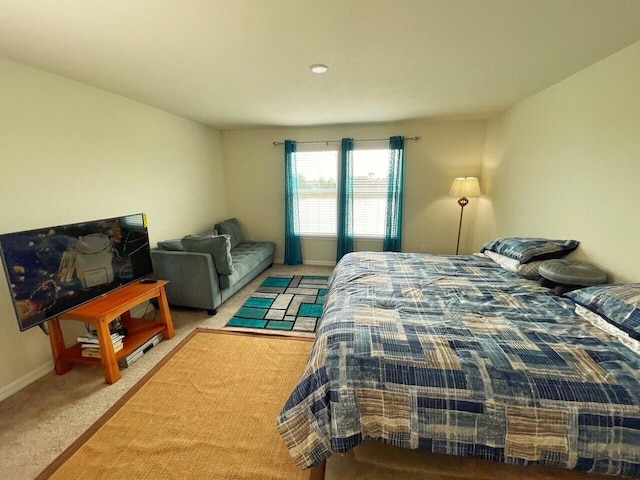 bedroom with carpet floors