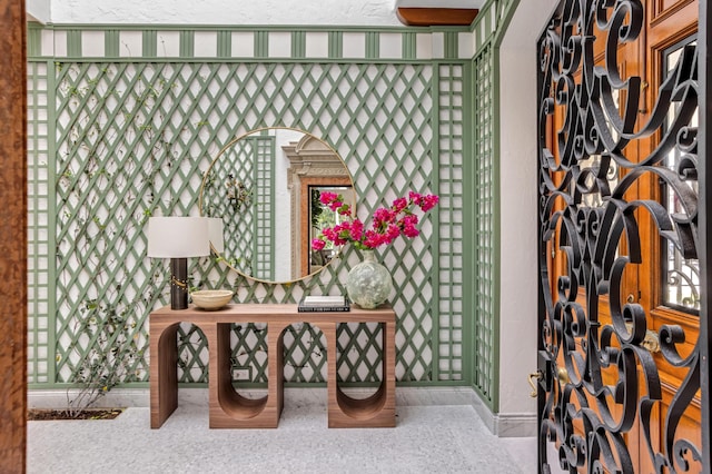 wine cellar featuring baseboards