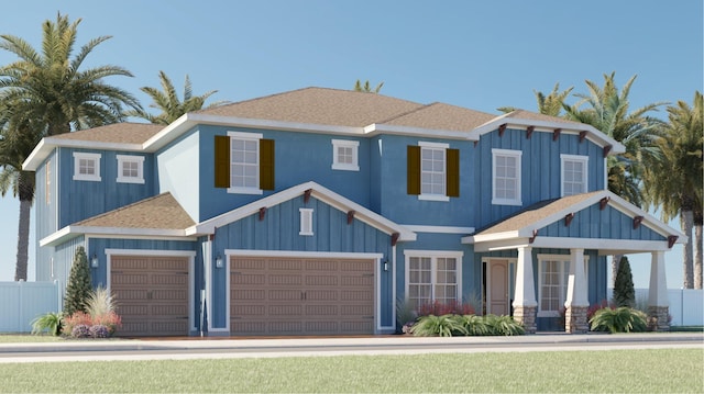 view of front facade featuring a garage