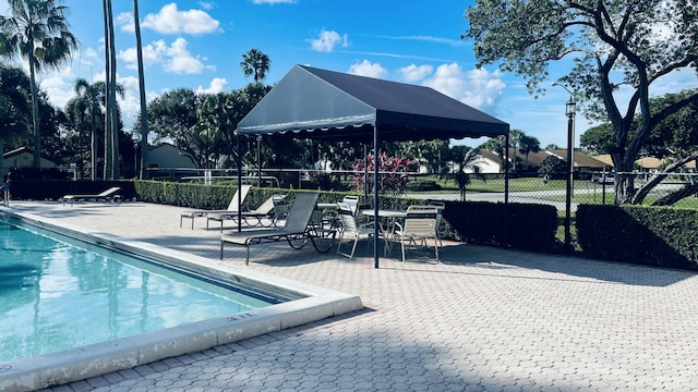 view of pool featuring a patio area