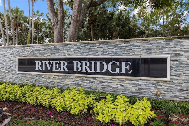 view of community sign