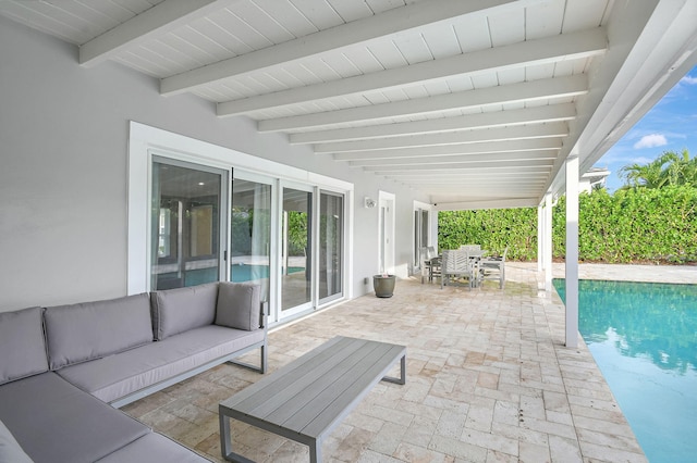 view of patio featuring outdoor lounge area