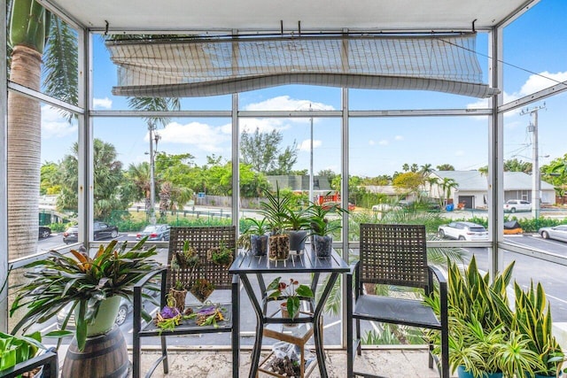 sunroom with a healthy amount of sunlight