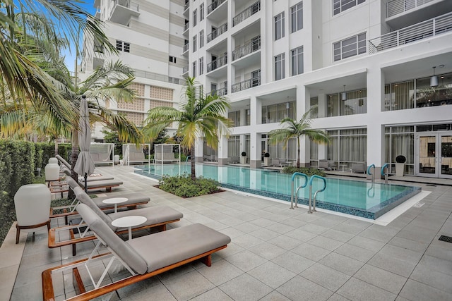 view of pool with a patio area