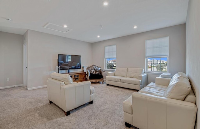 view of carpeted living room