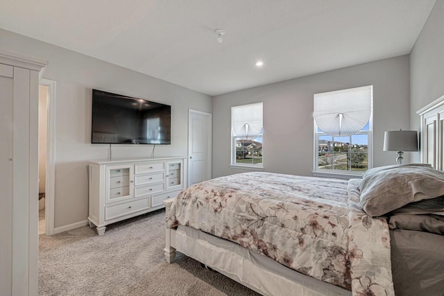 view of carpeted bedroom