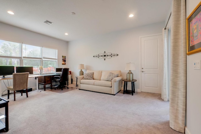 view of carpeted living room