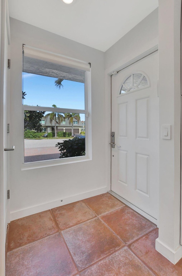 view of tiled foyer