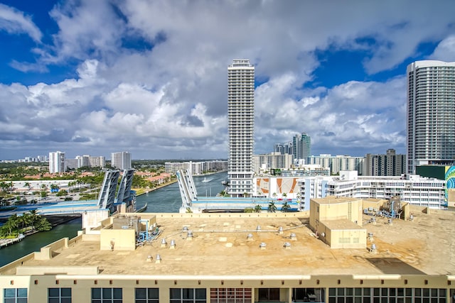 city view with a water view