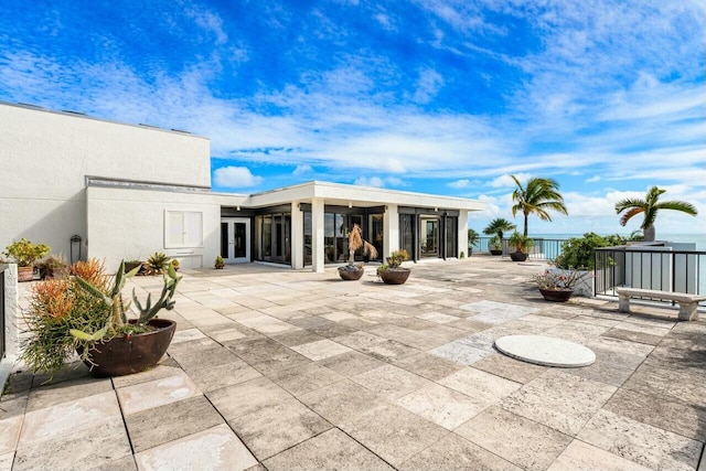 view of patio / terrace featuring french doors