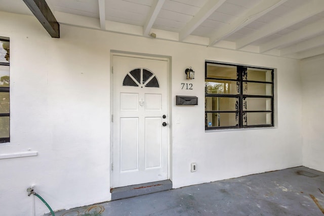 view of doorway to property