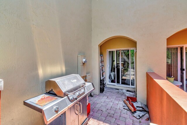 view of patio with grilling area