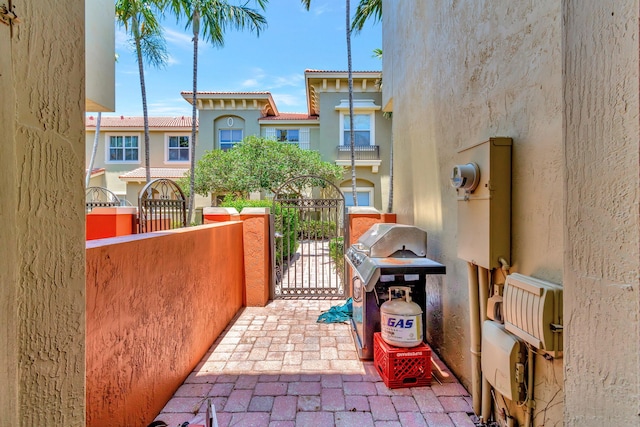 balcony with area for grilling