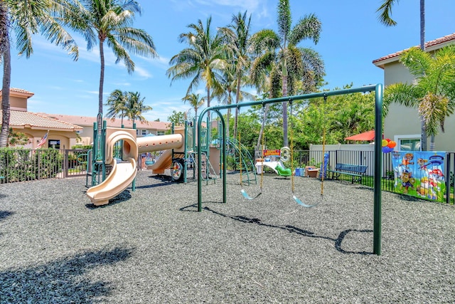 view of jungle gym