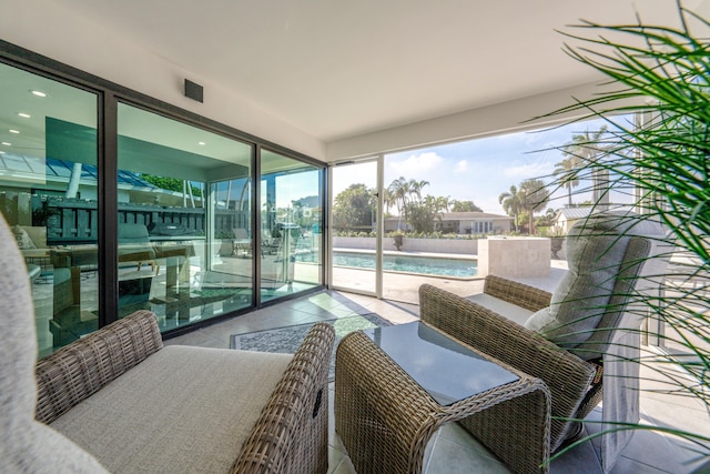 view of sunroom