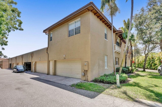 view of home's exterior featuring a garage