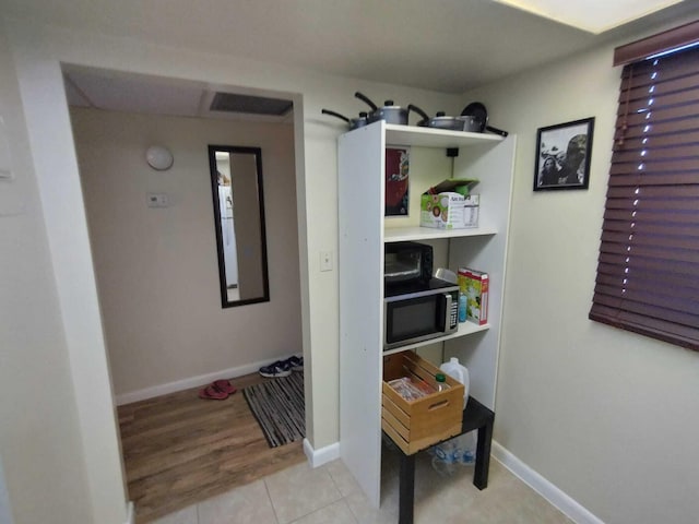 interior space featuring light hardwood / wood-style floors