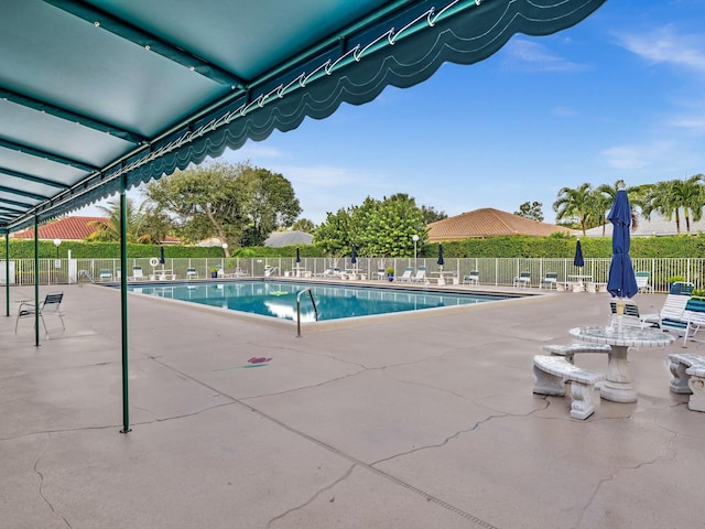 view of pool with a patio area