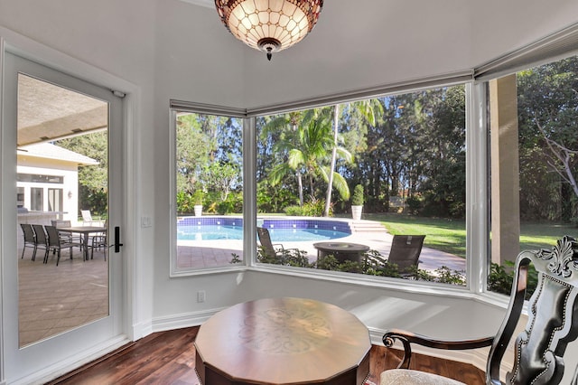 view of sunroom