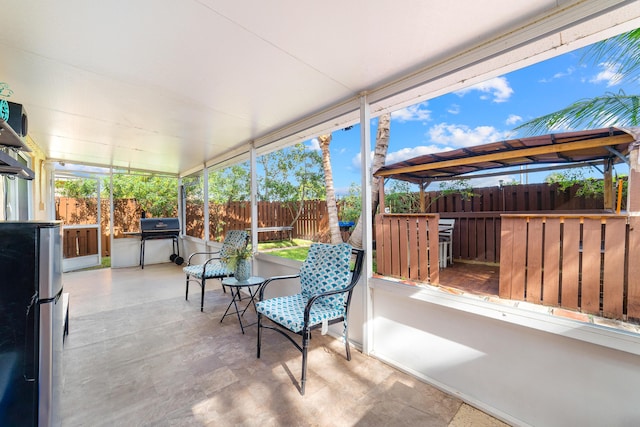 view of sunroom / solarium