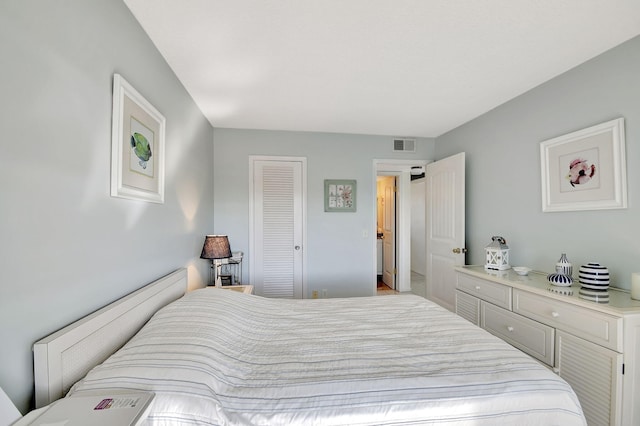 bedroom featuring a closet