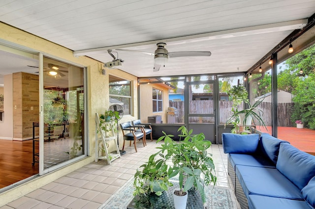 view of sunroom / solarium