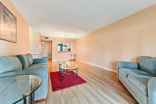 living room featuring hardwood / wood-style floors