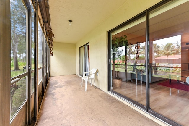 view of sunroom