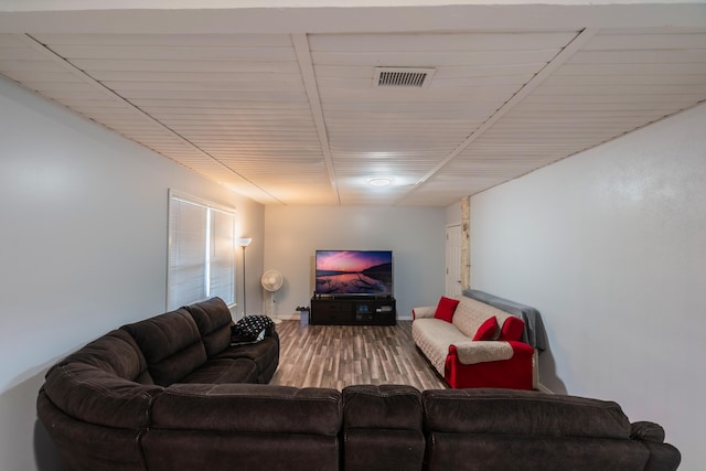 living room featuring hardwood / wood-style floors