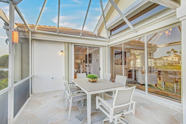 view of sunroom