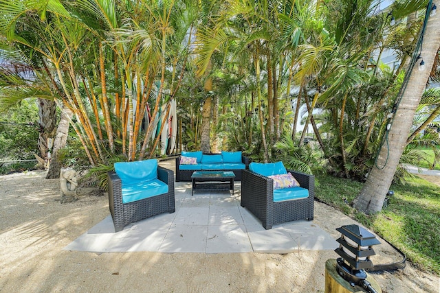 view of patio / terrace featuring an outdoor living space