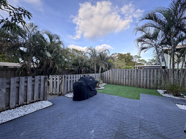 view of patio / terrace with a grill