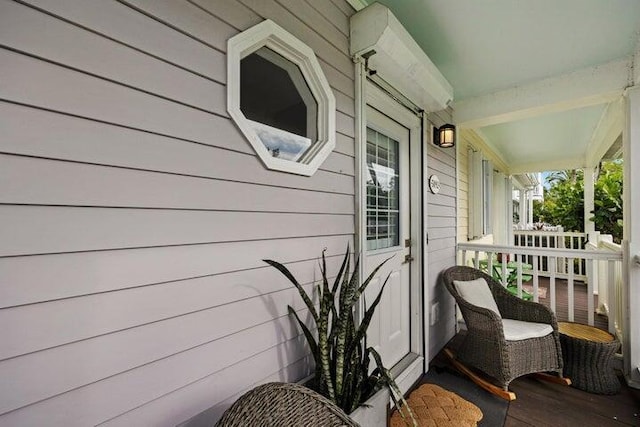 balcony with covered porch