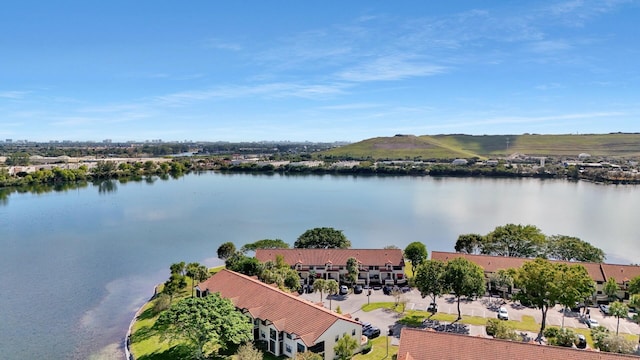 water view with a mountain view