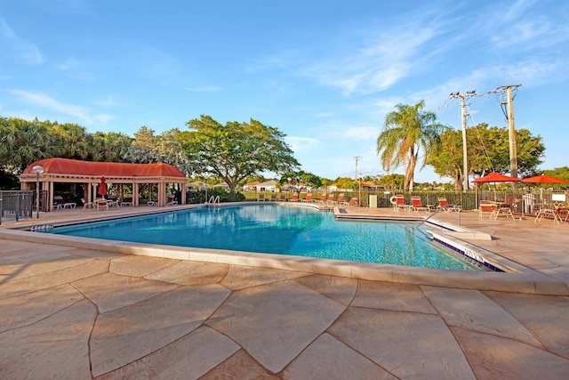 view of pool with a patio area