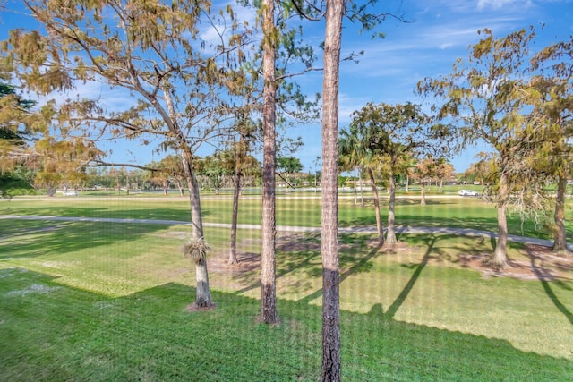 view of yard with a water view