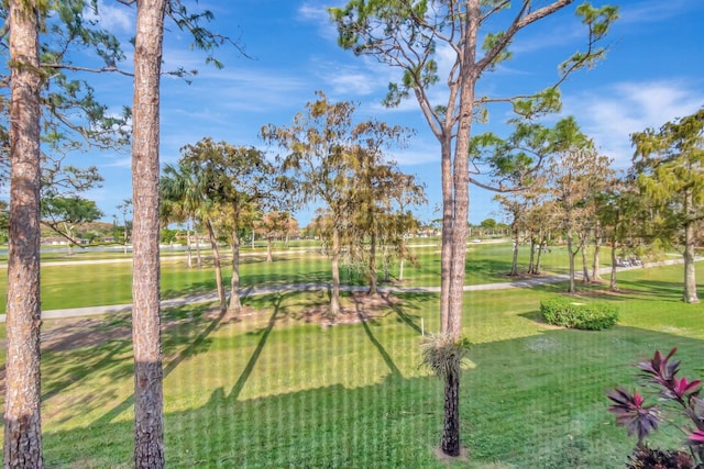 view of yard with a water view