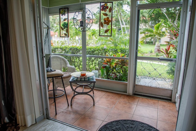 view of sunroom / solarium