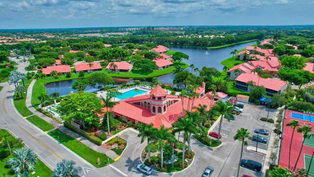 7676 Lexington Club Blvd Unit A, Delray Beach, FL 33446 - aerial view of a nearby body of water and a pool area