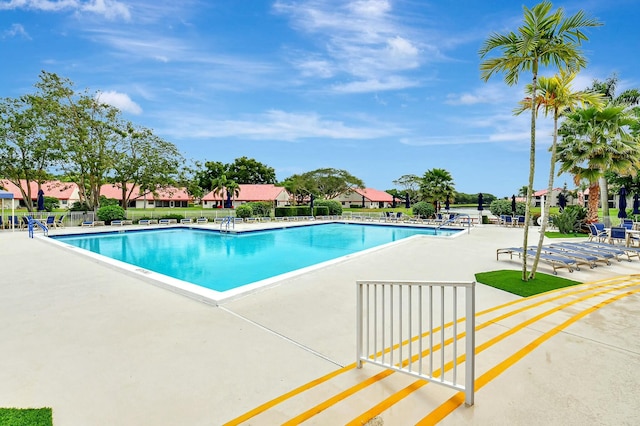 view of pool with a patio area