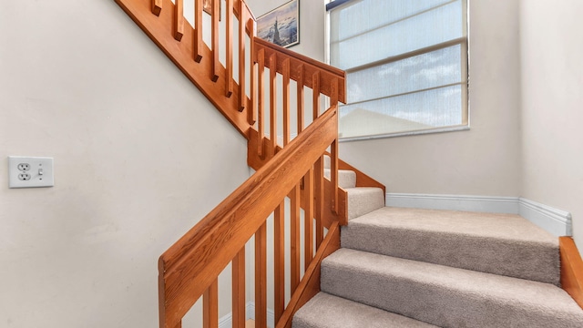 stairway with carpet