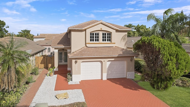 view of front of house featuring a garage