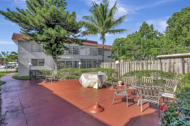 view of patio / terrace with area for grilling