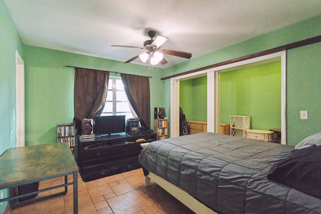 bedroom with ceiling fan