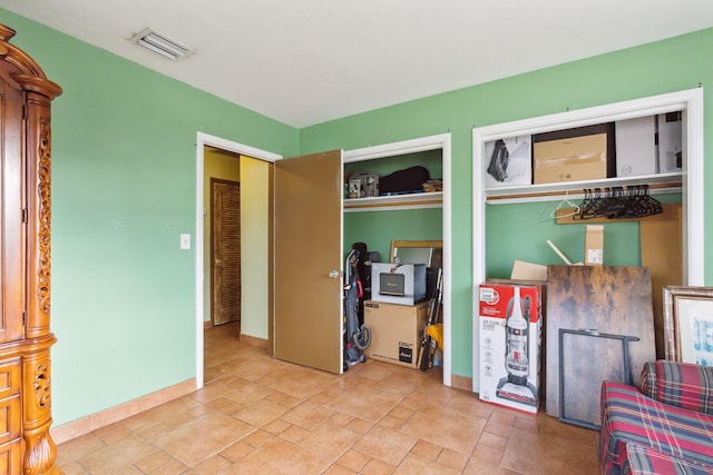 interior space featuring a closet