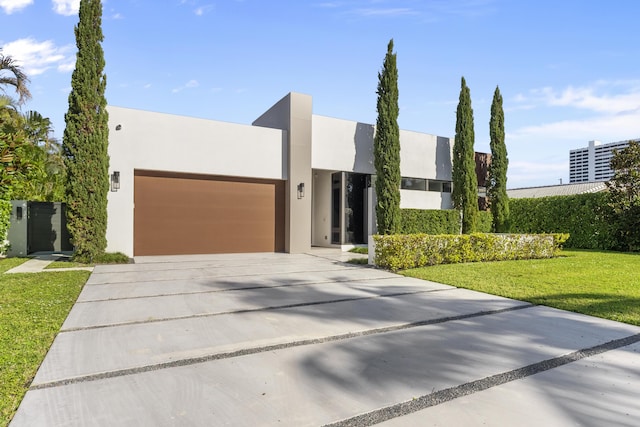 contemporary house with a garage