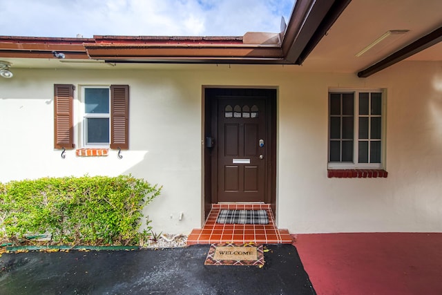 view of doorway to property